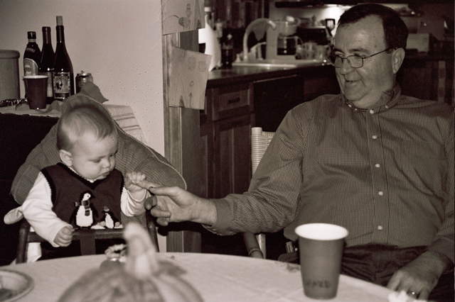 Uncle Richard and I ate dinner together